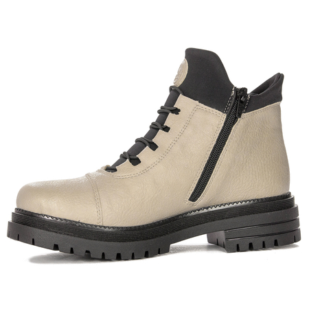 Rieker Comfortable Warm Laced Ankle Boots Beige Y3163-60-BE