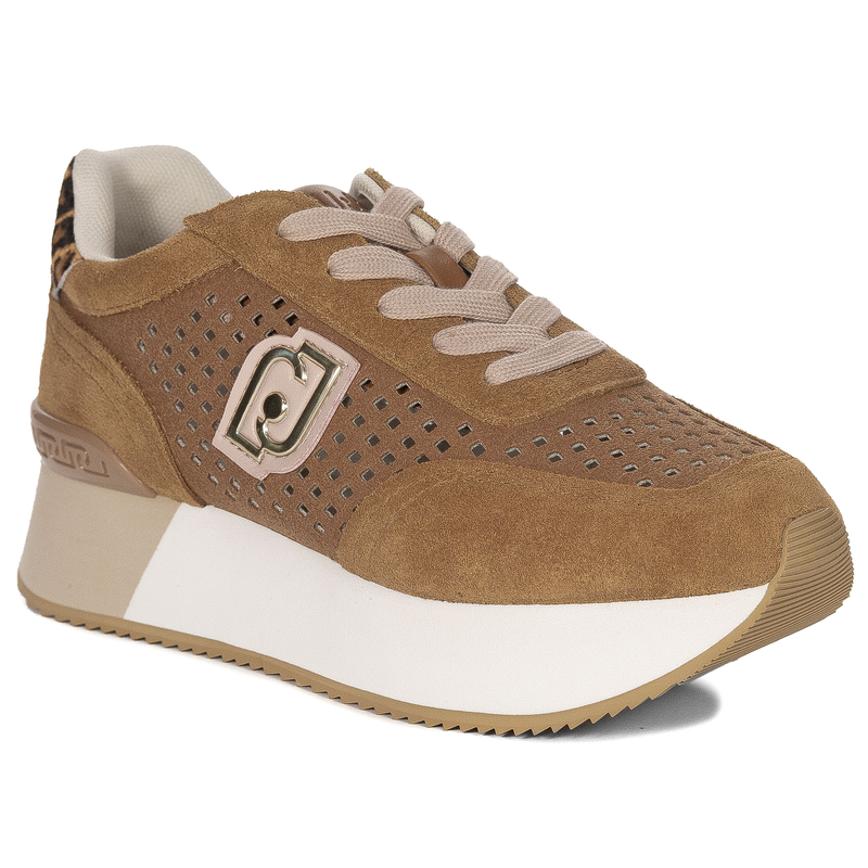 Liu Jo Sneakersy Damskie Na Platformie Brązowe