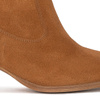 Maciejka Slouch Suede Ankle Boots Block Heel Cognac Brown 06005-29/00-6