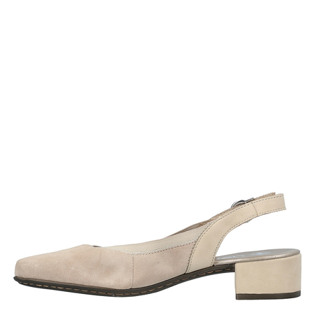 Rieker Women's Leather Shoes Beige 47063-60 