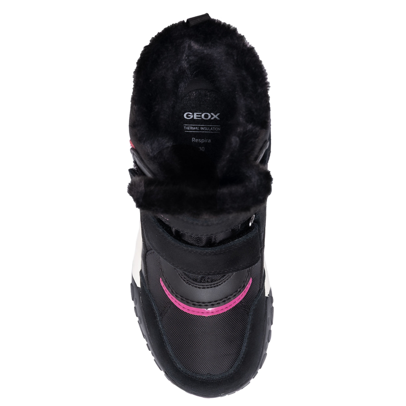 Geox Girls' Snow Boots Black/Fuchsia