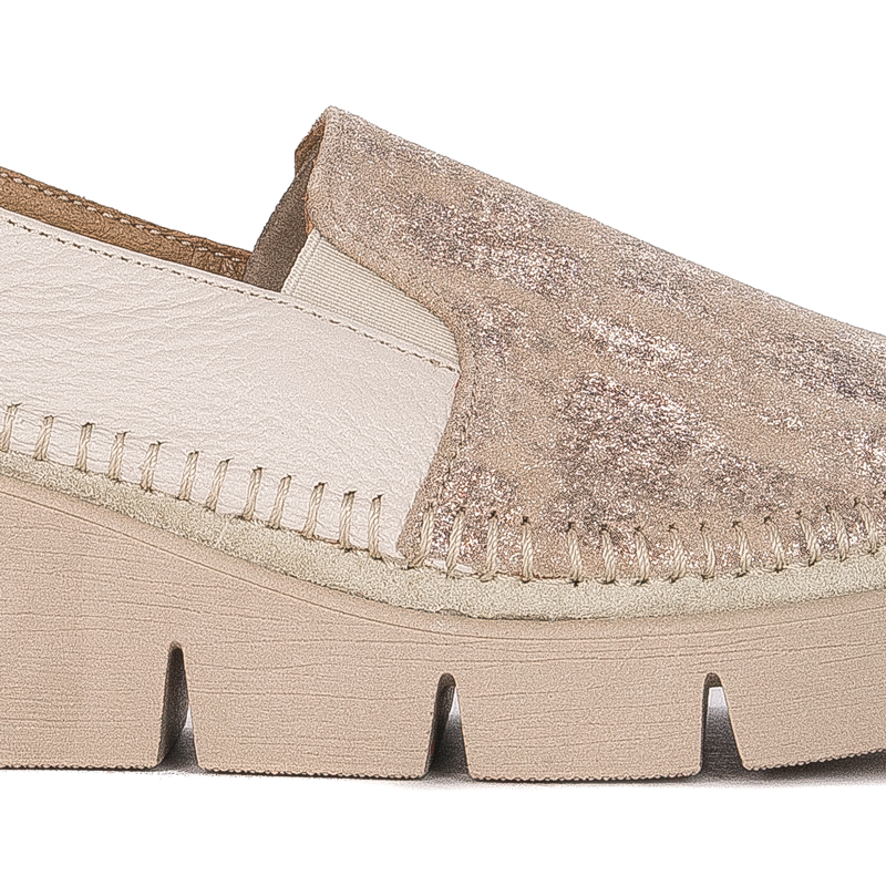 Maciejka 5814A-10/00-1 Beige Leather Low Shoes