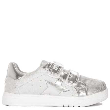 Big Star Children's sneakers for girls with Velcro Silver silver