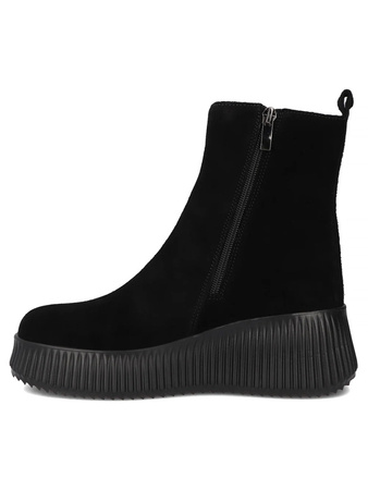 Filippo Suede Leather Women’s Platform Ankle Boots Black DBT6392-25-BK