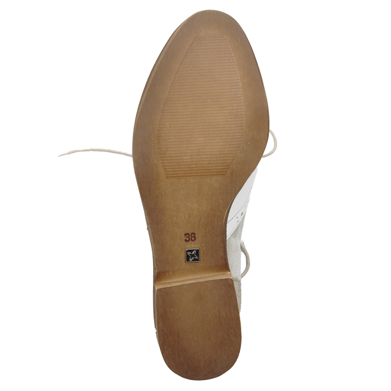 Maciejka Women's Leather Beige + Gold Low Shoes