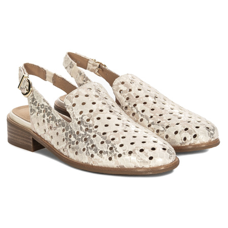 Maciejka Women's Beige and Gold Half Shoes