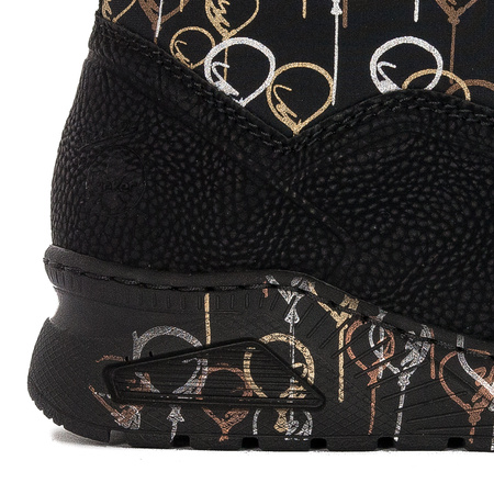 Rieker Półbuty sneakersy damskie Black czarne