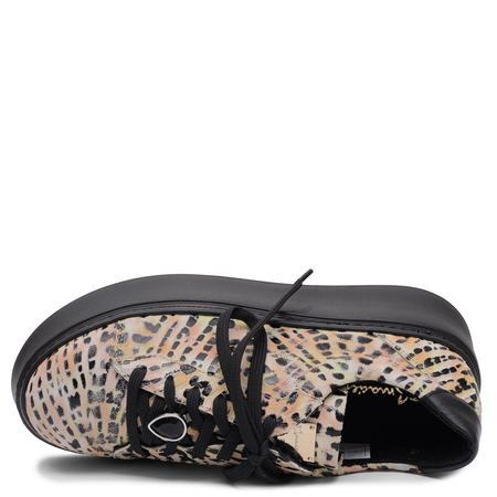Maciejka Damskie Skórzane Sneakersy Na Platformie Wielokolorowe 6191W-24/00-8