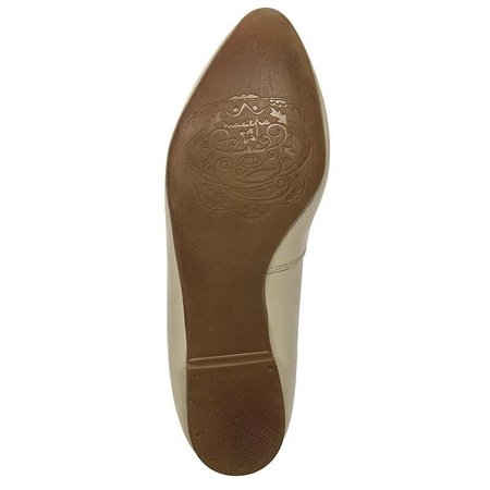 Maciejka Leather Classic Ballet Flats With Almond Toe Beige 00873-32/00-5