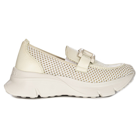 Hispanitas Women's Sidney Desert beige platform moccasin half shoes