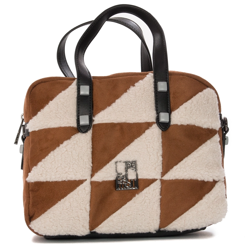 Pepe Moll 232250 Truiangle Cuero/Off Women's Brown And Beige Bag