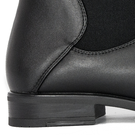 Sergio Leone Classic Women's Ankle Boots Insulated Low Heel Black BT523 (7079)