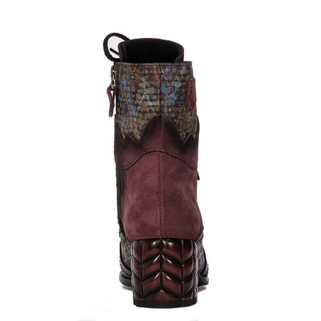 Maciejka 06140-23/00-7 Lace-up Women's burgundy Leather Boots