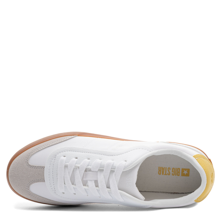 Big Star Retro Sneakers Low-Top Sports Shoes with Gum Sole White TT274421-WHITE
