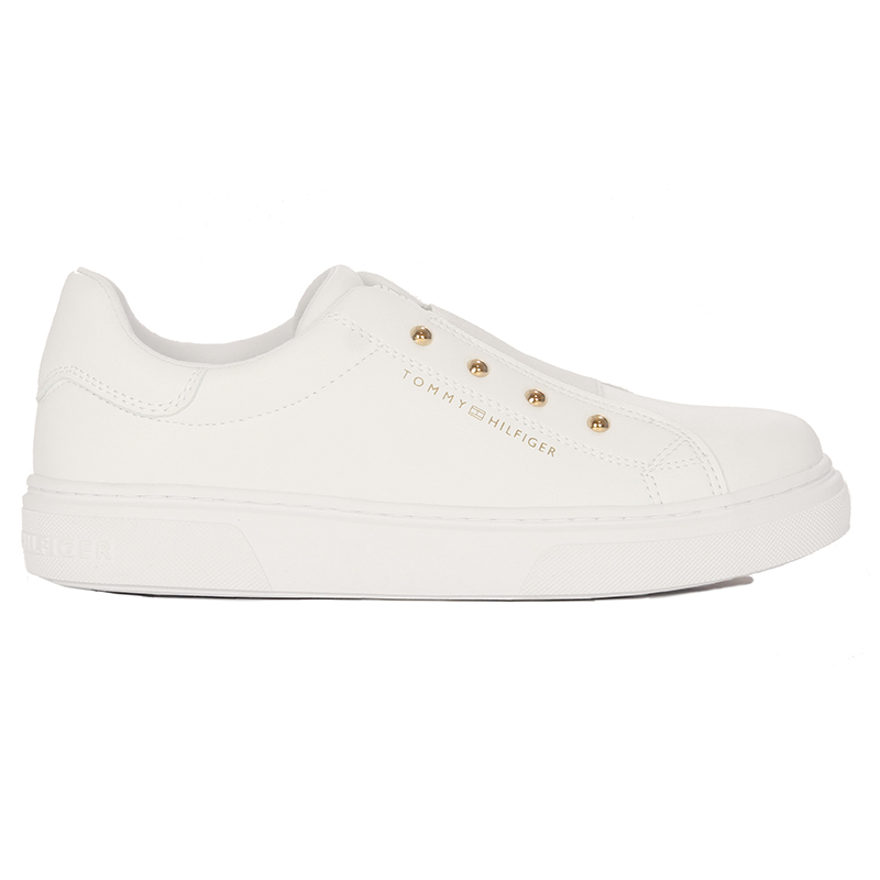 Tommy Hilfiger Damskie Sneakersy Białe Wsuwane
