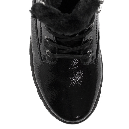 Remonte Women's Black Pattented Warmed Boots