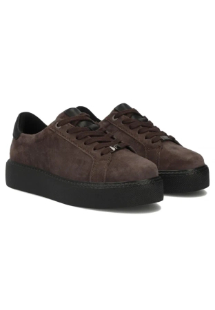 Filippo Skórzane Półbuty Sneakersy Na Platformie Brązowy DP6119-26-BR-BK