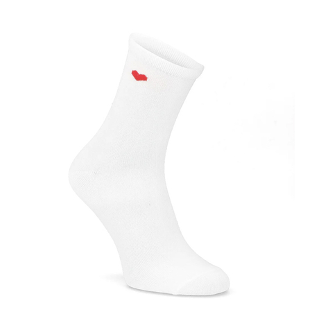 Filippo Bamboo Women's Socks Set 3 Pairs With Heart White Black SD-CR16-WH-BK