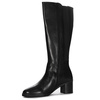 Maciejka Black Leather Knee-High Boots