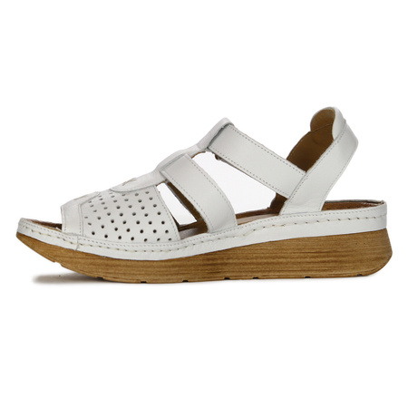 Maciejka Women's Leather White Sandals