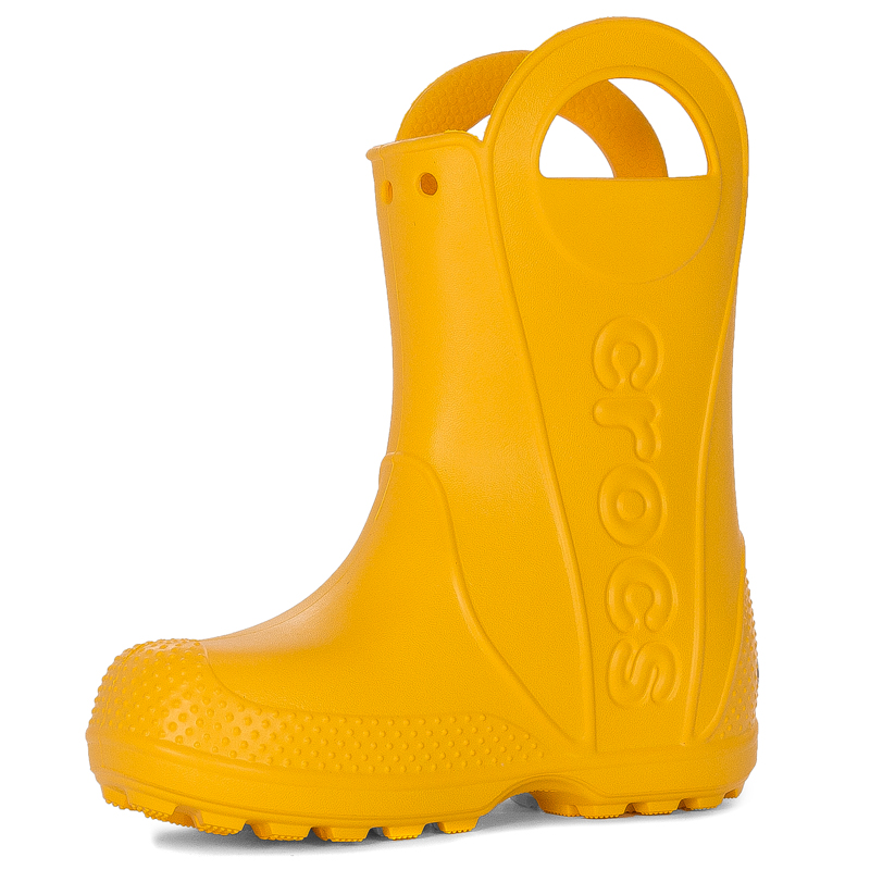 Crocs Children Rain Boots Yellow Handle Boot