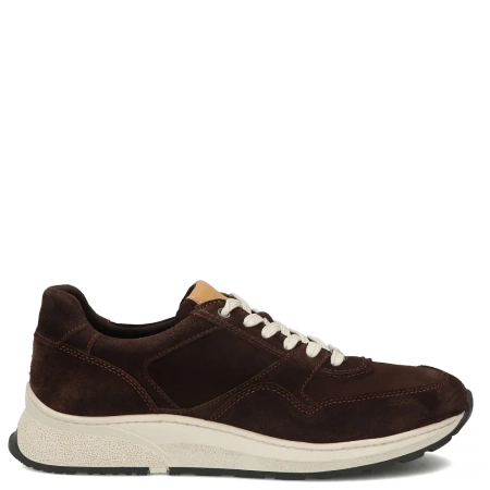 Filippo Skórzane Sneakersy Męskie Na Kremowej Podeszwie Ciemnobrązowe MP8275-26-D-BR