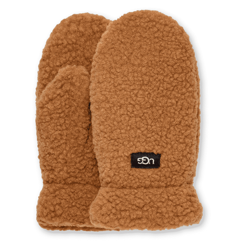 Ugg Children's Gloves Uggfluff Mitten Chestnut