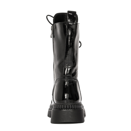 S.Barski Women's Ankle Boots Black Lacquered