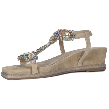 Alma En Pena Women's Suede Sand Beige Sandals
