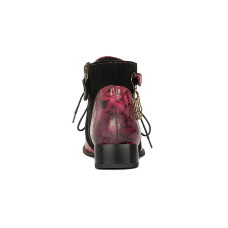 Maciejka Women's Leather Boots Pink and Black