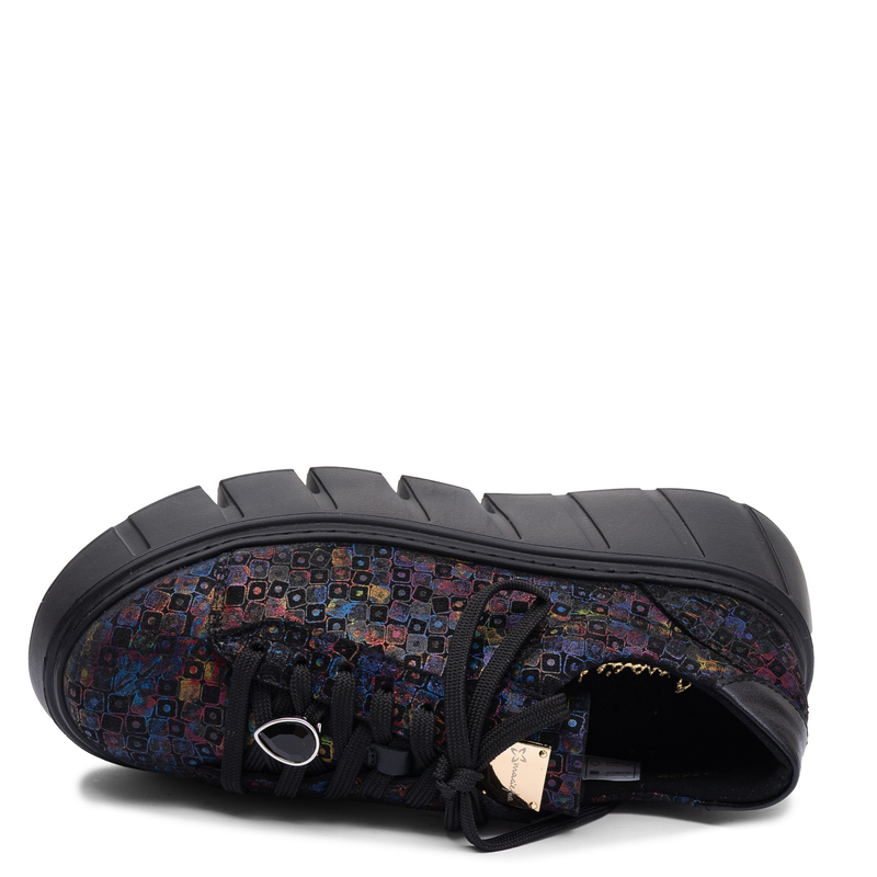 Maciejka Skórzane Sneakersy Na Platformie Wielokolorowe 6891W-07/00-8