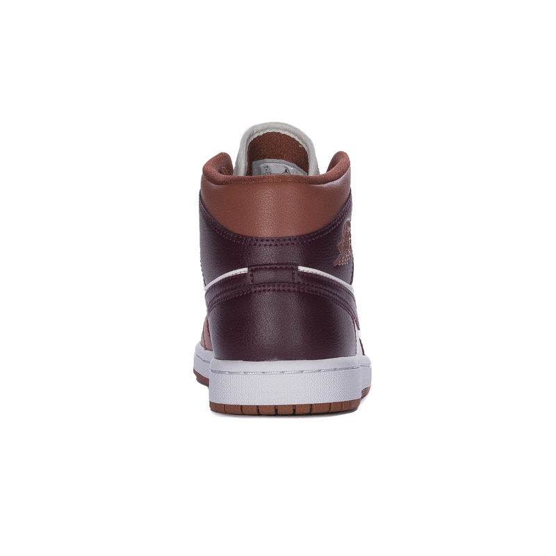 Nike Sneakersy WMNS Air Jordan 1 Mid Dusty Peach Night Maroon - Sail