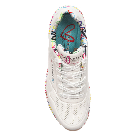 Skechers Sneakersy Damskie Białe Kolorowe
