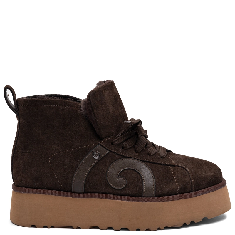 Maciejka Statement Suede Platform Ankle Boots Dark Brown K7872-02/00-4