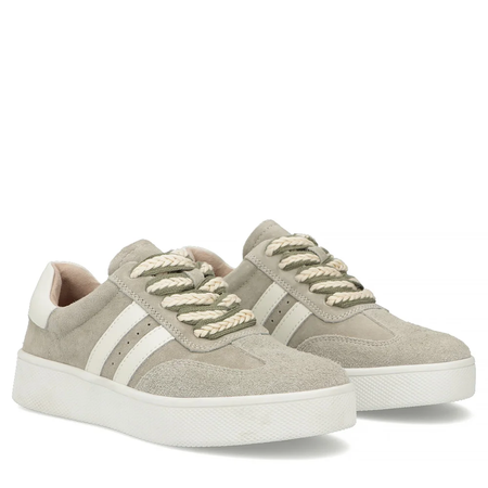 Filippo Leather Platform Sneakers Green DP7512-26-KH