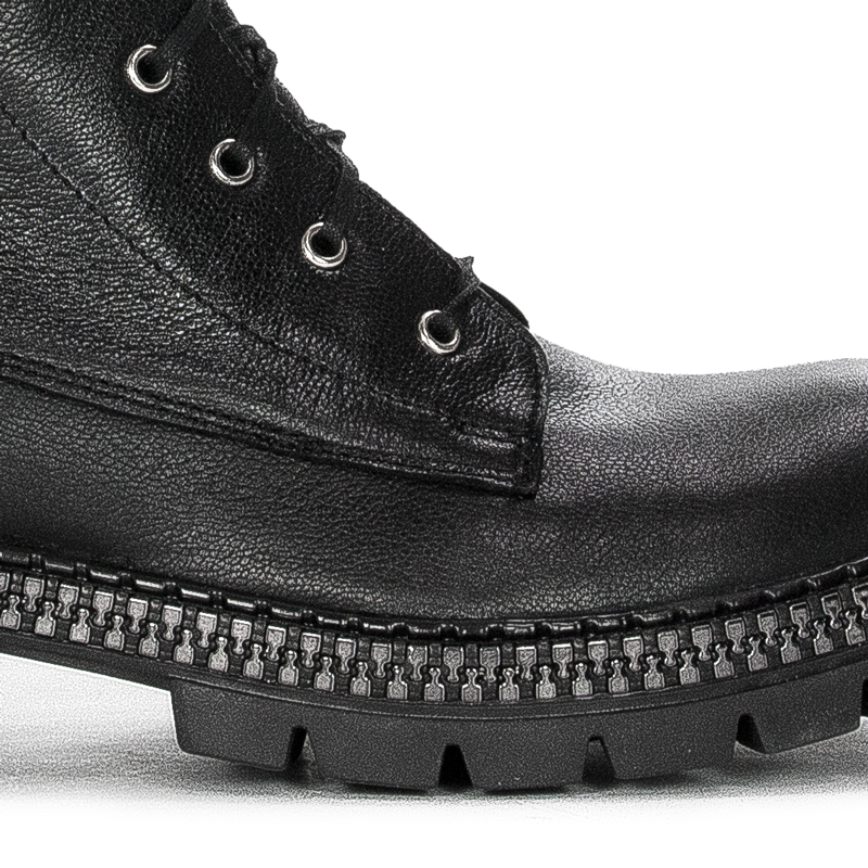 Maciejka Black Women's Lace-Up Boots