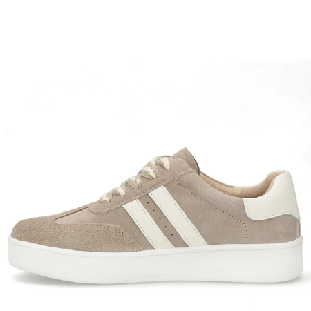 Filippo DP7512-26-BE Skórzane Sneakersy Na Platformie Beżowe DP7512-26-BE