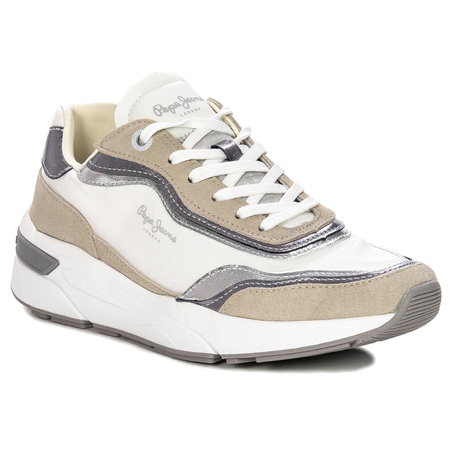 Pepe Jeans Sneakersy damskie White Arrow Layer Białe