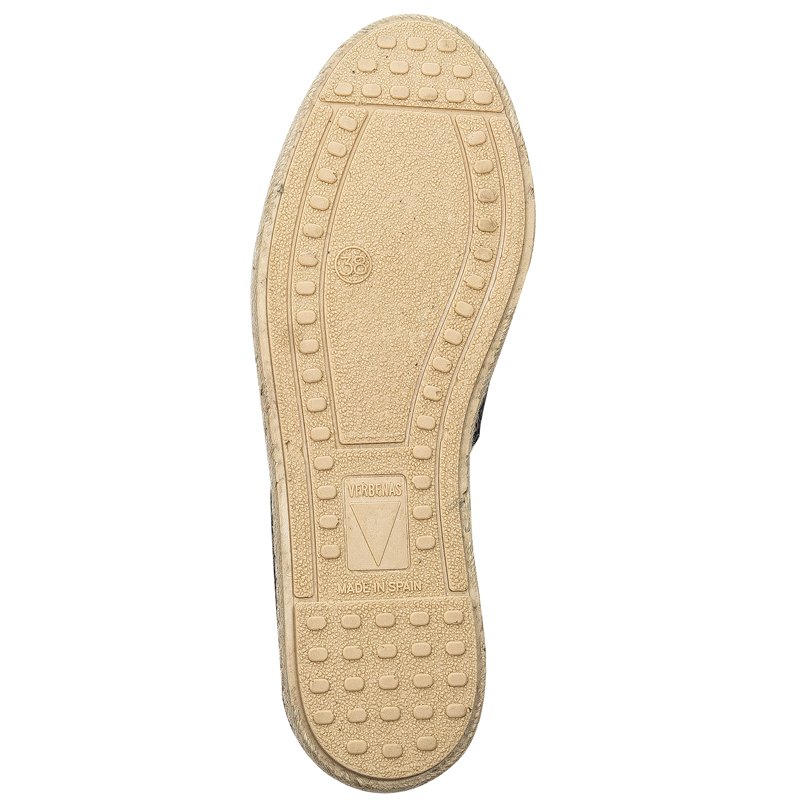 Verbenas 07 0128 0527 Erea Banda Marinera Serraje Negro+Crudo Espadrilles
