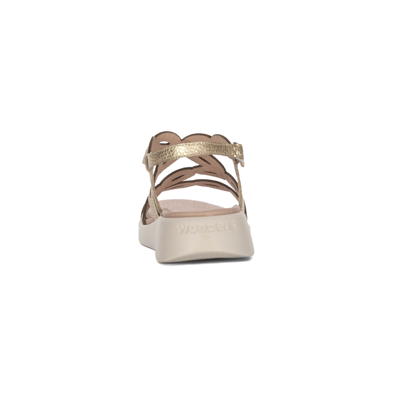 Wonders Women's Leather Sandals Platino
