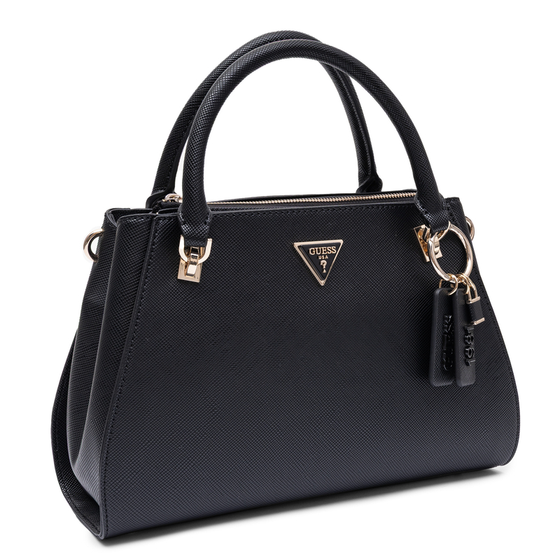 Guess Klasyczna Torebka Kuferek Do Ręki I Na Ramię Elegancka Czarna HWZG9672070-BLACK