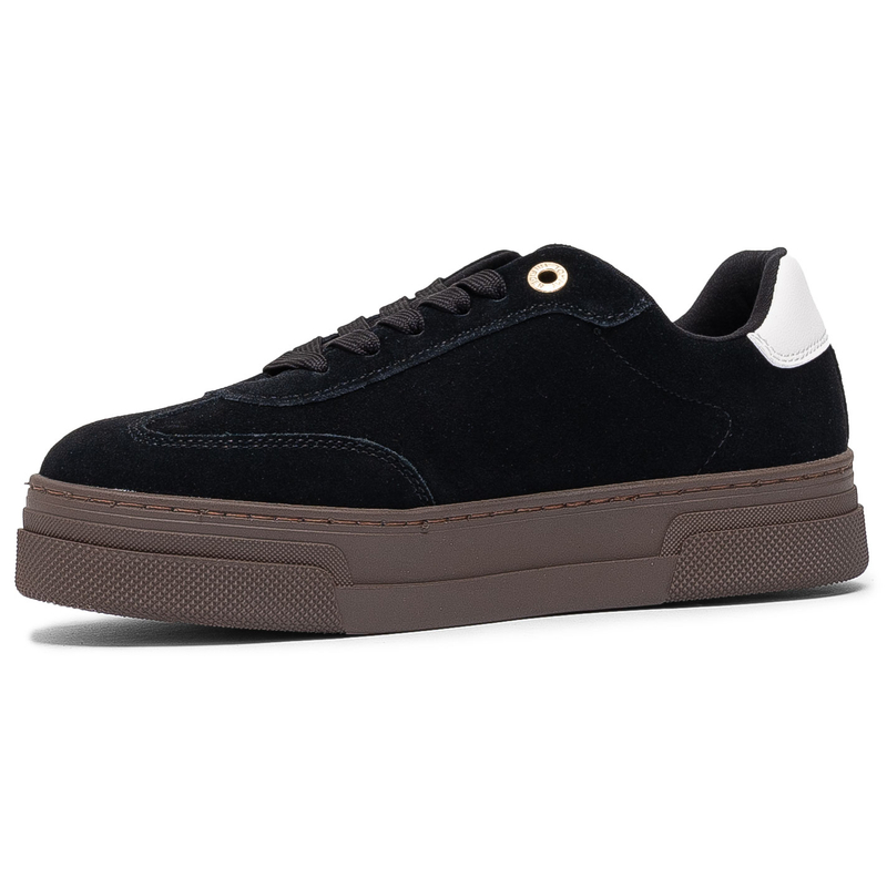 Tommy Hilfiger Platform Sneakers for Women with Embroidered H Black/Off White T3A9-33988-1840A794
