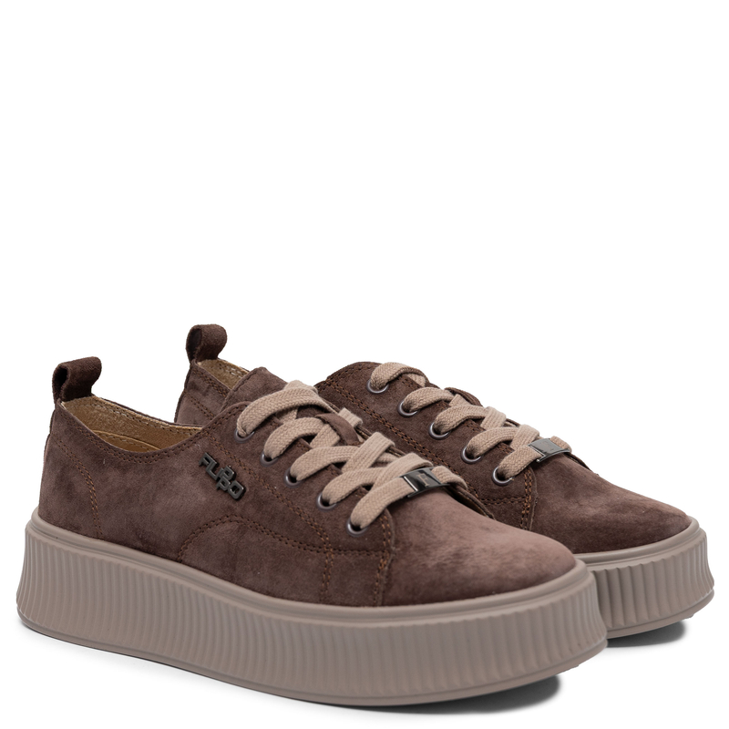 Filippo Suede Platform Sneakers Brown DP6122-26-D-BR