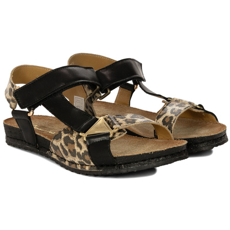  Maciejka Women's Leather Sandals Black Panther