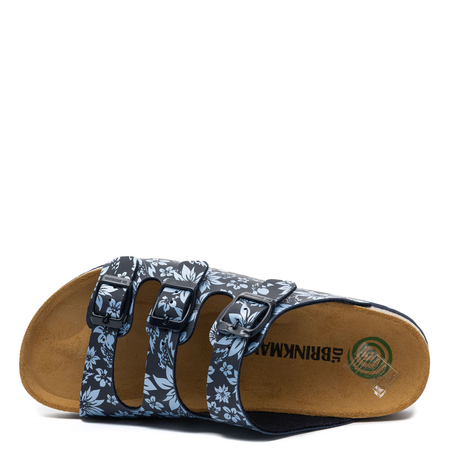 Dr. Brinkmann Klapki Damskie W Kwiaty Granatowe Novelda 700877-05