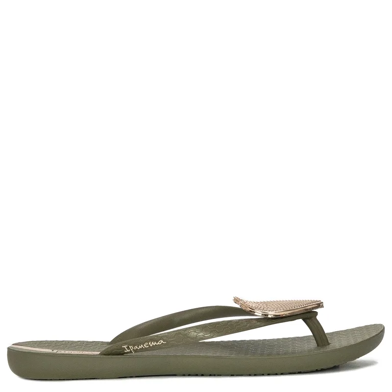 Ipanema Maxi Fashion II Fem Green/Beige flip-flops Slippers