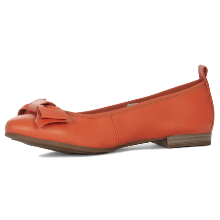Maciejka Leather Ballerinas With Bow Orange P6802-18-00-0