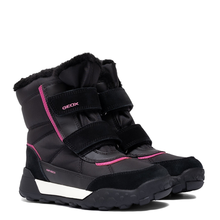 Geox Śniegowce Dziewczęce Black/Fuchsia