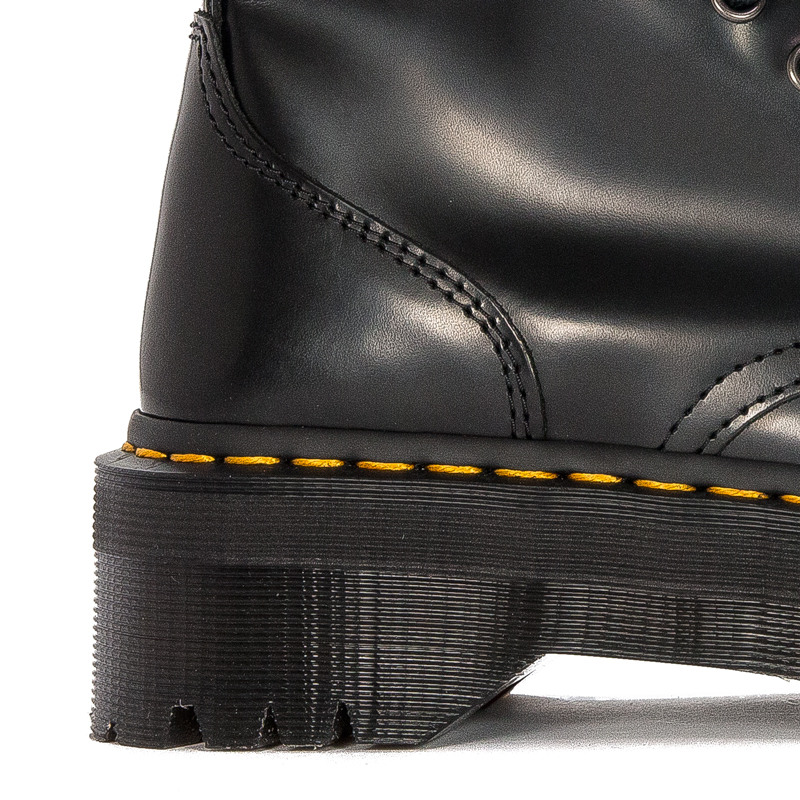 Dr. Martens Botki glany damskie skórzane Jadon Black czarne