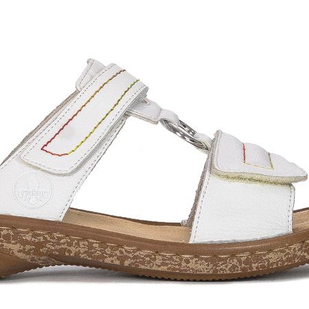 Rieker Women's white leather Velcro white